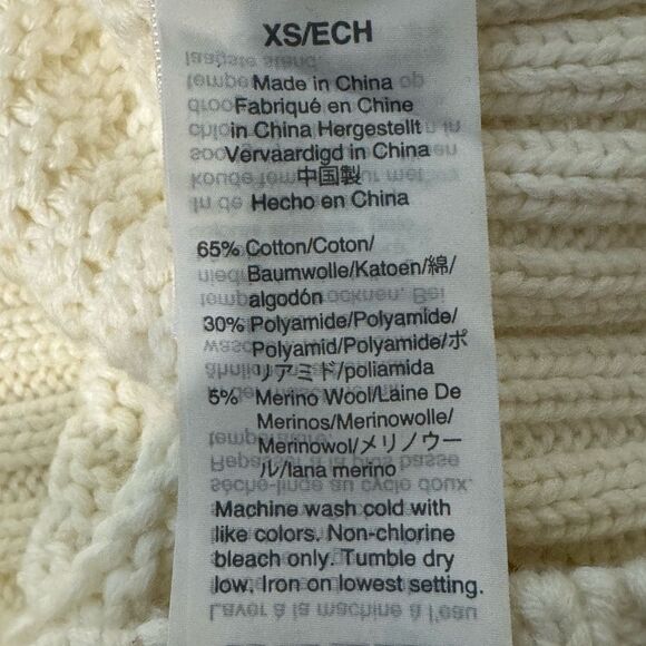 NWT J.Crew Merino Wool & Cotton Blend Turtleneck Poncho - Picture 8 of 8